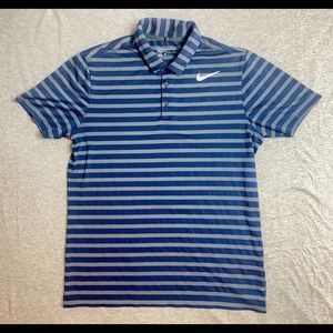 Nike Golf Polo Medium Navy/Grey Stripe